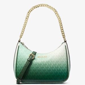 Michael Kors Jet Set Lg Pochette Ombré Logo Crossbody XBody Bag 
Moss Multi 
NWT